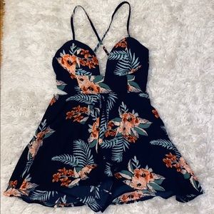 NWT Floral tropical romper